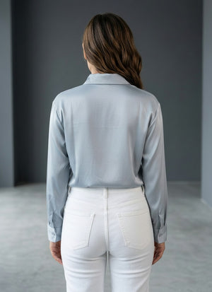 Women's Premium Satin Formal Shirt