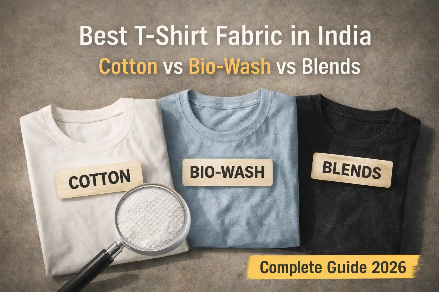 Which T-Shirt Fabric is Best in India? Cotton vs Bio-Wash vs Blends (Complete Guide)