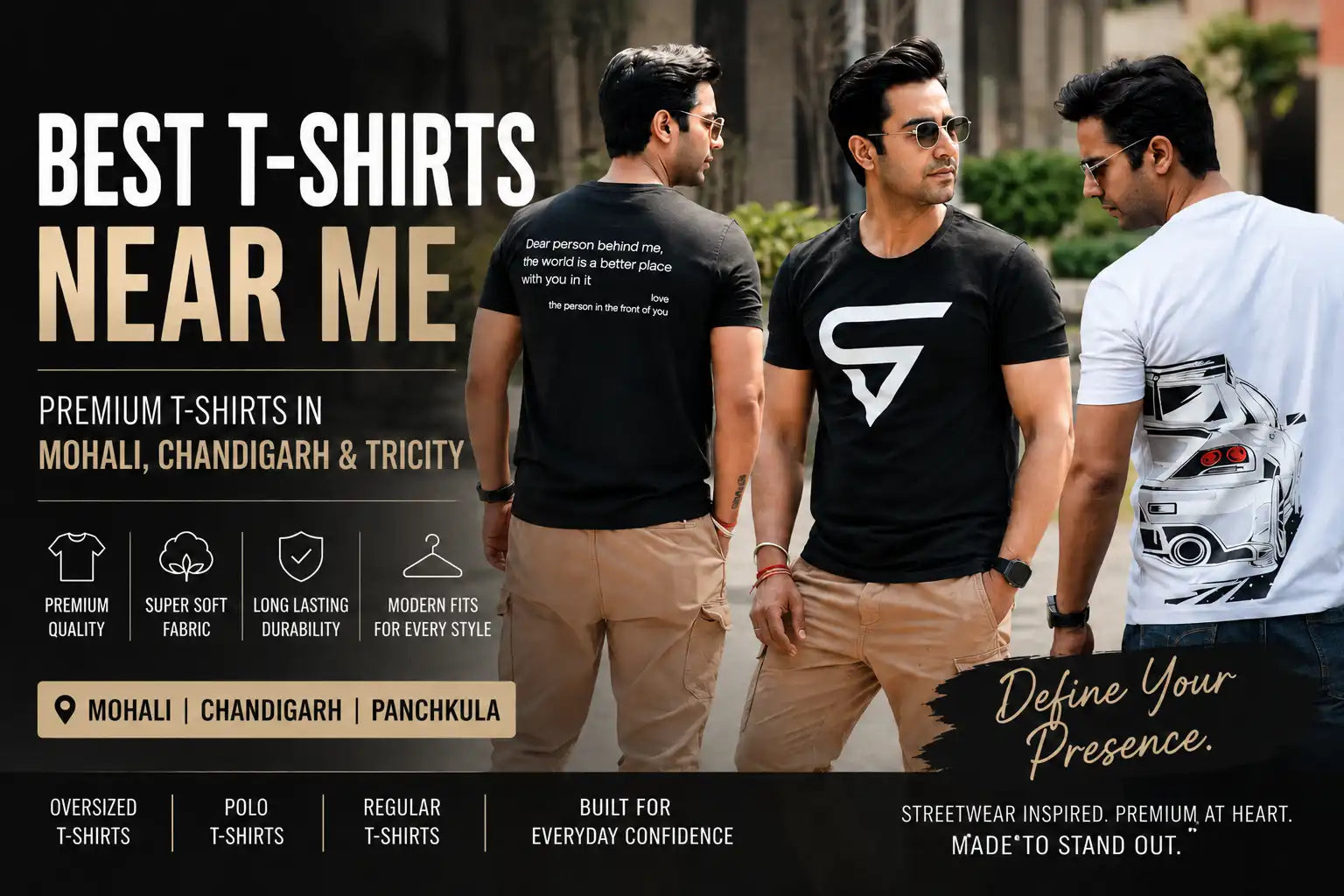 Best T-Shirts Near Me – Discover Premium T-Shirts in Mohali, Chandigarh & Tricity