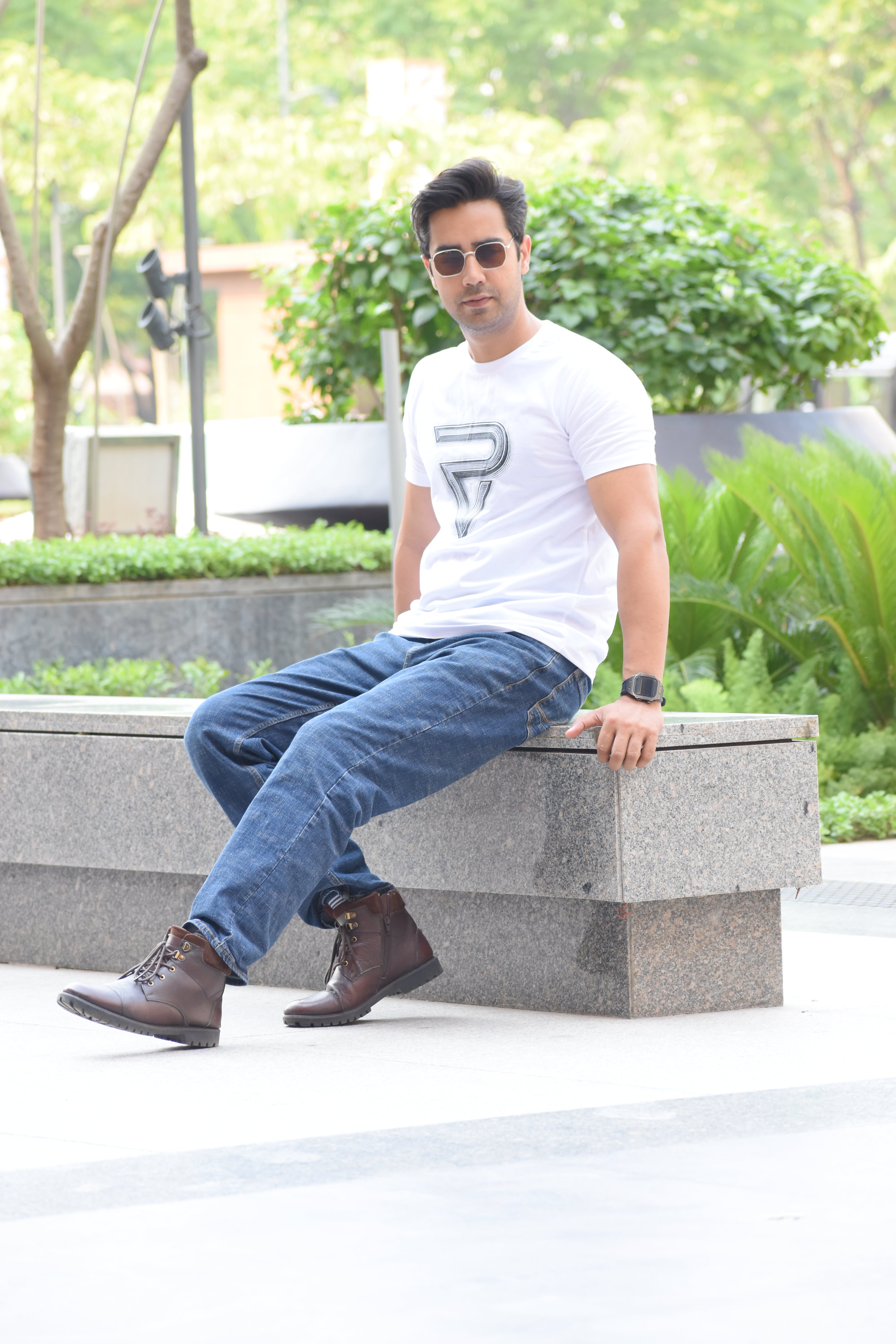Pavline Core Logo Tee - Premium Bio-Wash Cotton T-Shirt in Maroon