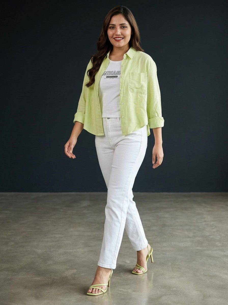 Relaxed Fit Overshirt with Back Pleat Detail