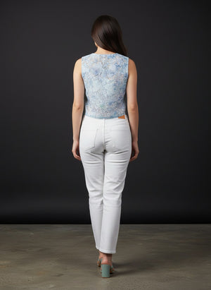 Women's Floral Embroidered Crop Top