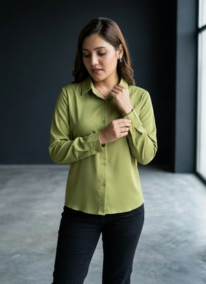 Women's Premium Satin Formal Shirt