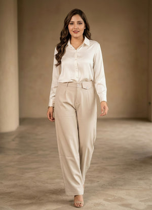 Women's Premium Satin Formal Shirt