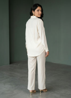 Women's Premium Satin Formal Shirt