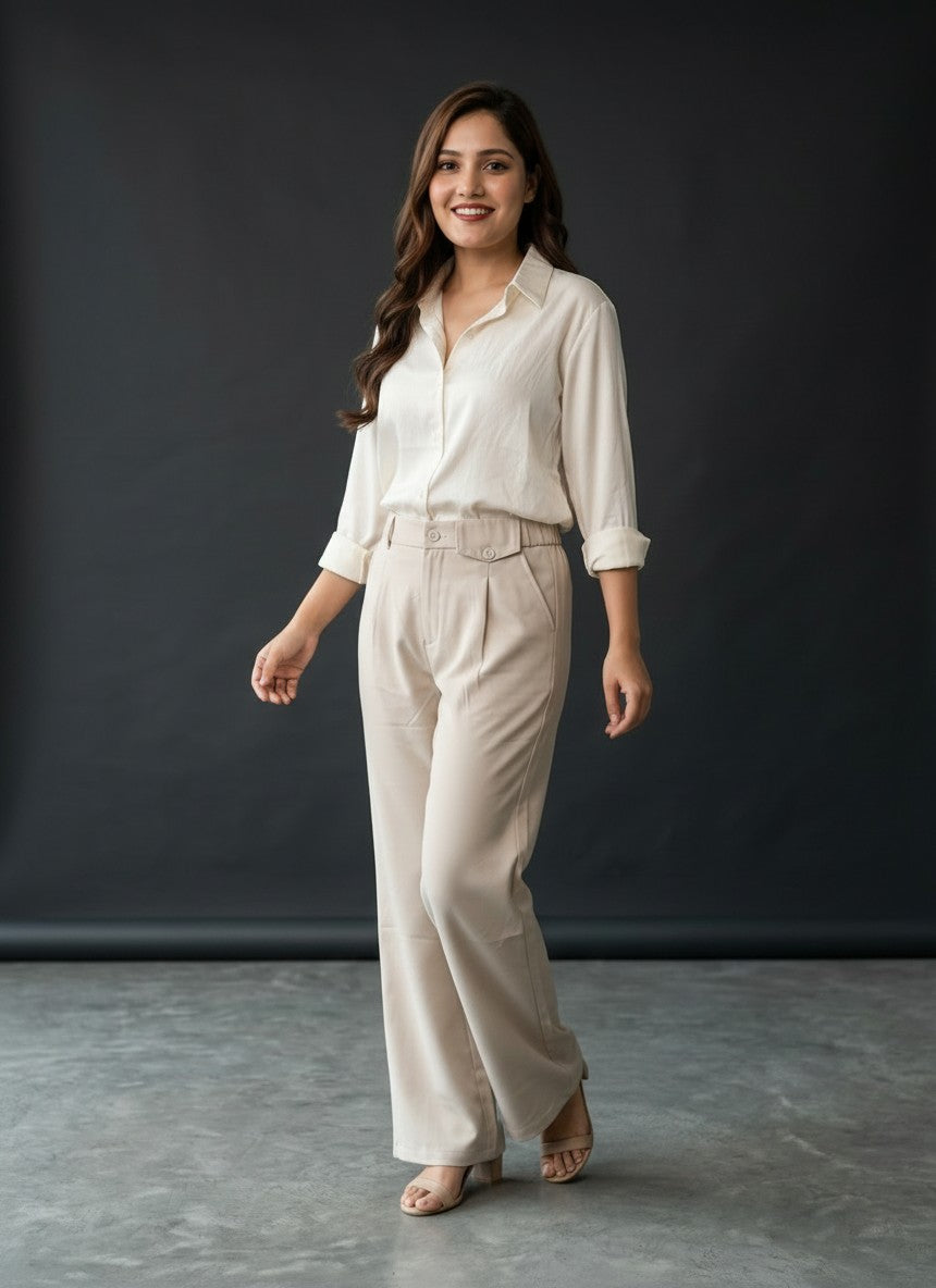 Women's Premium Satin Formal Shirt