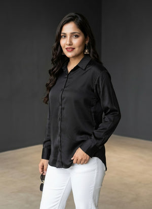 Women's Premium Satin Formal Shirt