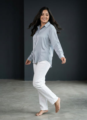 Women's Premium Satin Formal Shirt