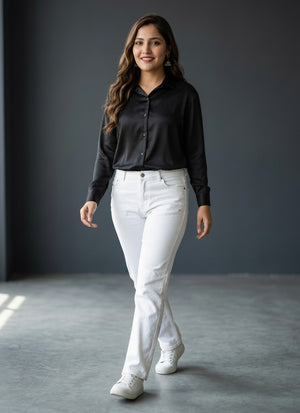 Women's Premium Satin Formal Shirt