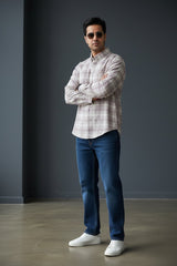 Men's Pastel Check Cotton Shirt