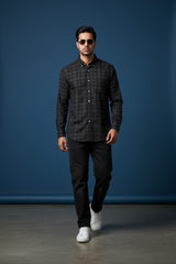 Men's Premium Checked Cotton Casual Shirt | Full Sleeve Slim Fit